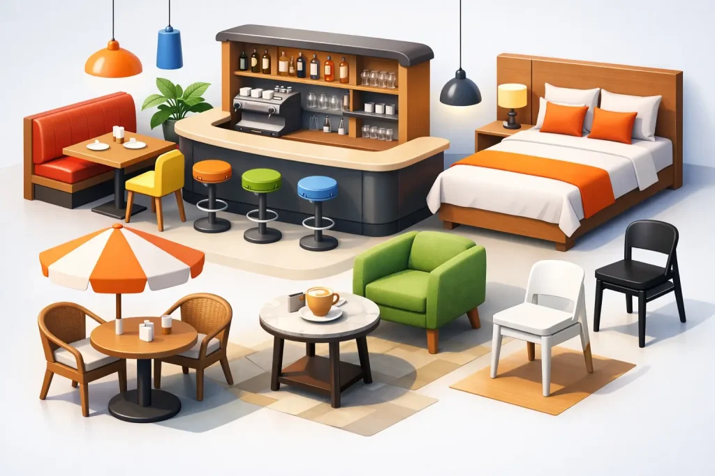 HoReCa Interior Furniture Built for Daily Use