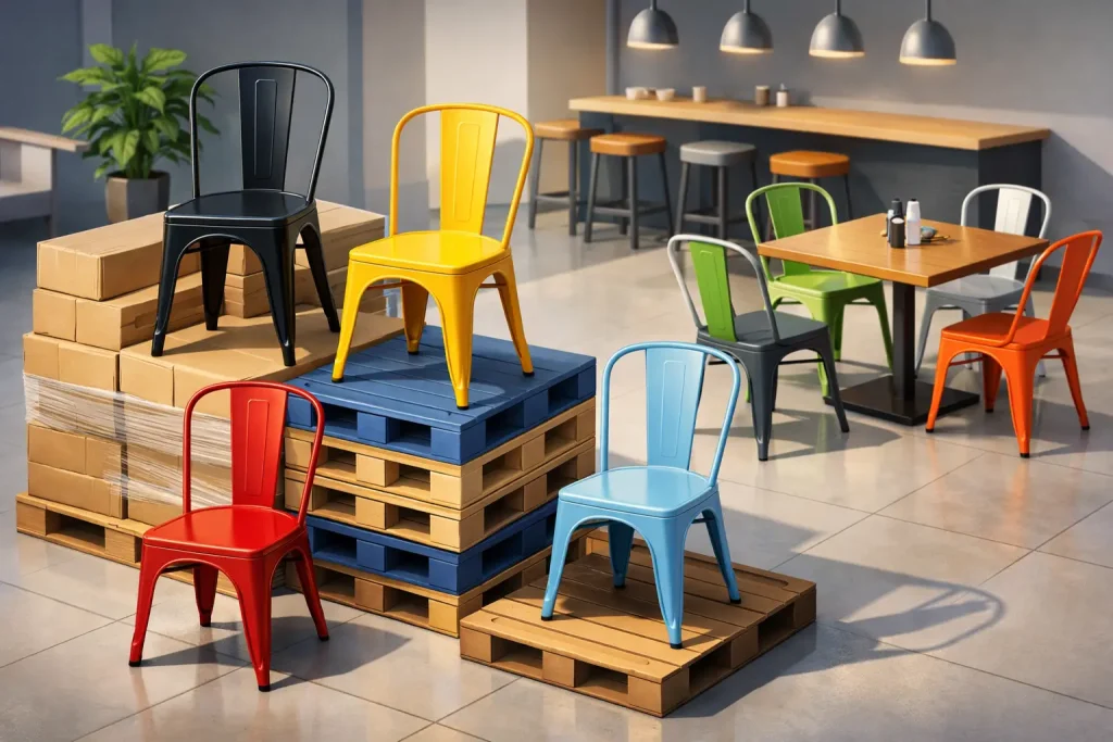 Metal Cafe Chairs Wholesale for Commercial Projects